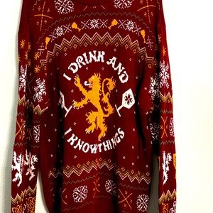 Game of Thrones “I Drink and I Know Things” Holiday Sweater